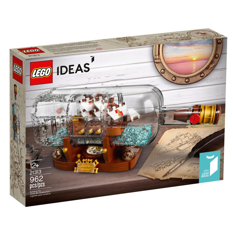 二手 LEGO 樂高 92177  IDEAS系列 瓶中船 9成5新 2021年購入