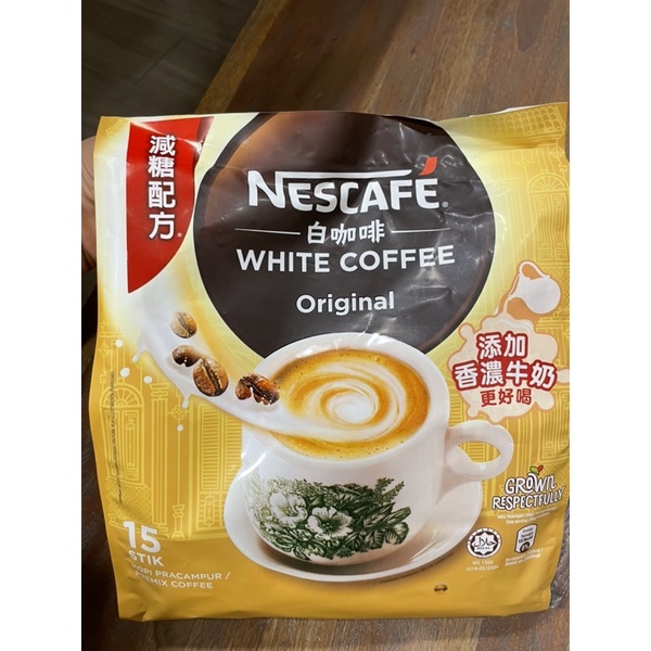 Nescafe雀巢白咖啡 三合一 減糖配方 我最便宜