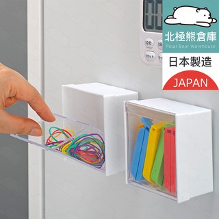 日本製 磁吸式收納盒 冰箱收納盒 磁吸式 壁掛 收納盒 廚房收納 冰箱收納 磁鐵吸附 收納架 辦公桌收納 『北極熊倉庫』