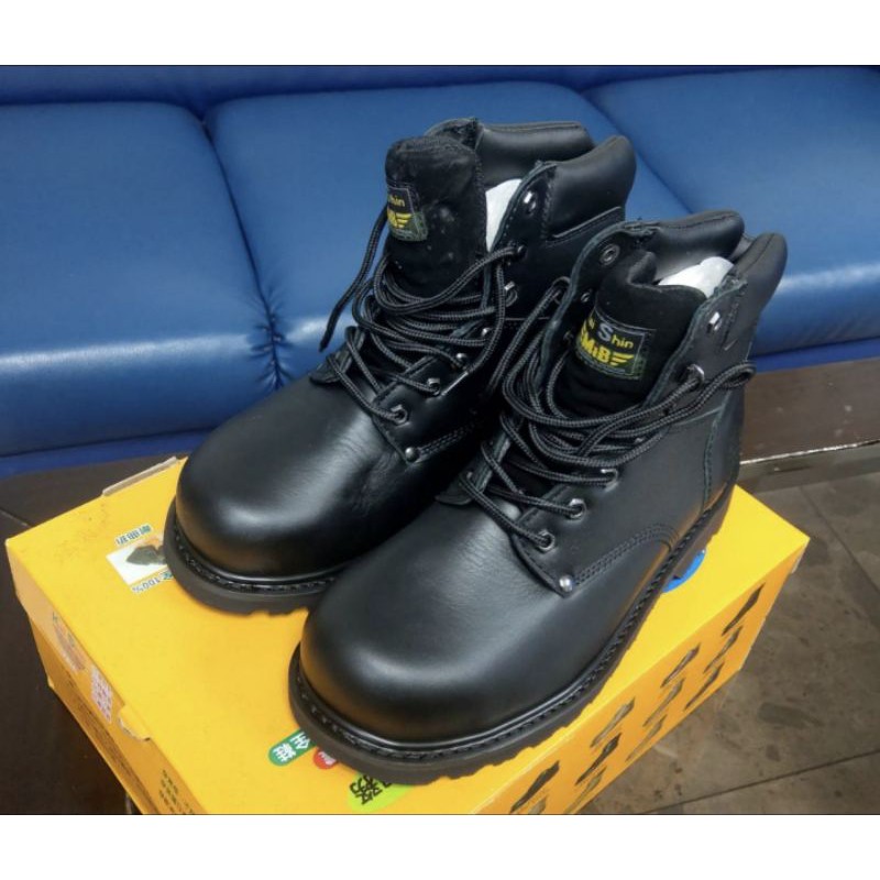 (全新)男款黑色-凱欣KS MIB M-G6039 真皮鋼頭固特異,安全鞋、工作鞋、戰鬥靴