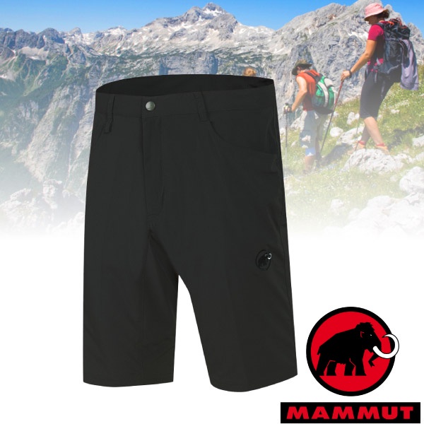 【MAMMUT 長毛象】男款極輕量4向彈性抗UV透氣快乾排汗短褲Runbold Light/ 石墨灰_09871