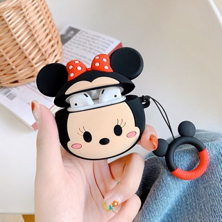 液態矽膠米奇米妮耳機套,適用於 AirPods 1/2、3、4 代、Pro、Pro2 耳機