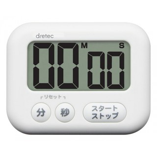 【沐湛咖啡】日本DRETEC 大螢幕計時器 (白) 公司貨保固 顯示清晰 虹吸必備