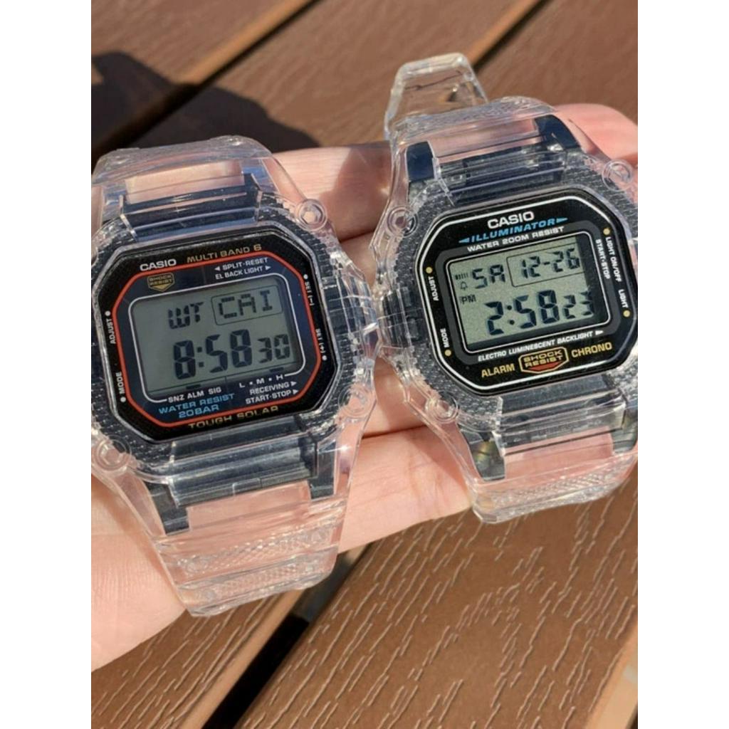 【原裝正品錶帶】 適卡西歐小方塊錶帶保護殼一件式gshockDW5600錶帶錶殼M5610/GW5000