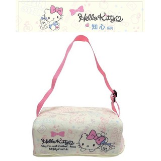 權世界@汽車用品 Hello Kitty 知心系列 面紙盒套袋(可吊掛車內頭枕) 附贈面紙盒 PKTD009P-03