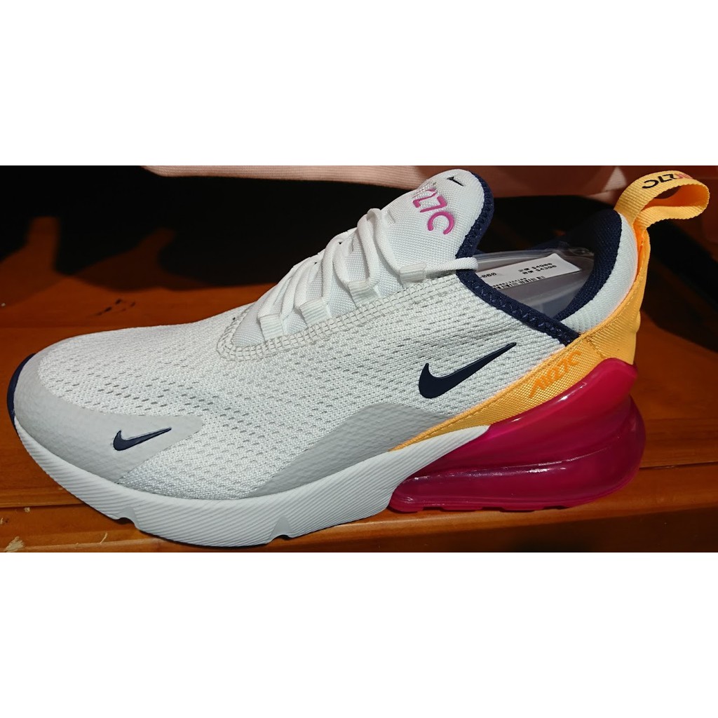 2019 二月 NIKE WMNS AIR MAX 270 慢跑鞋 白橘粉 AH6789-106