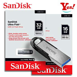 【Yes！公司貨】SanDisk CZ73 Ultra Flair 16G/GB 32G/GB USB 3.0 隨身碟