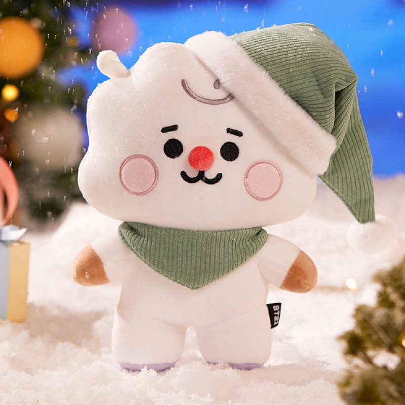 （保留中）特價🉐️ BT21 聖誕節 RJ 娃娃 絨毛 玩偶 立娃 2021 Holiday 冬季 冬天 雪人