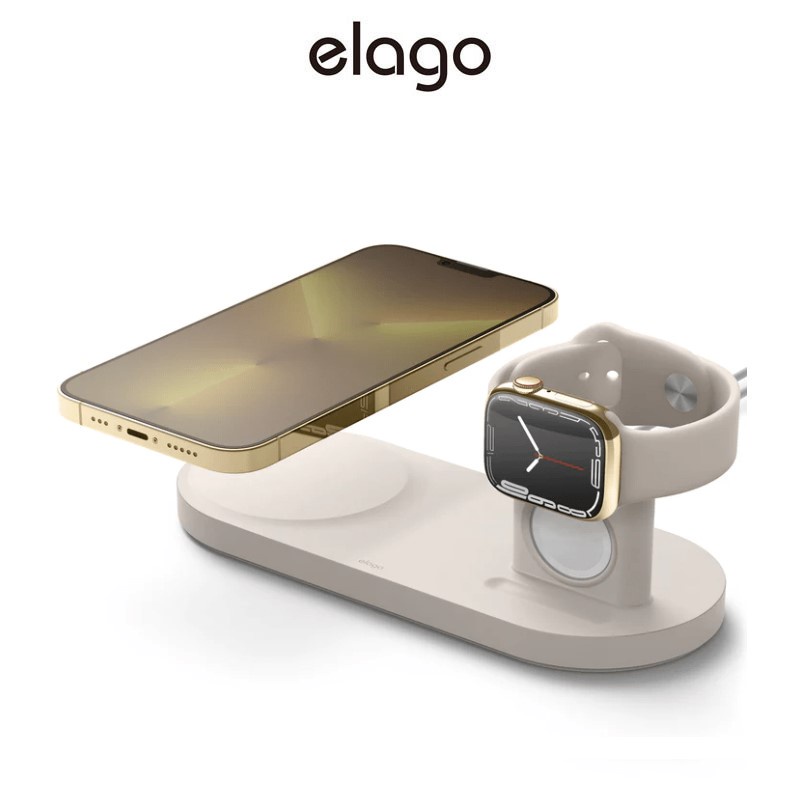 [elago] MagSafe Hub Duo 2合1 充電座 (適用Airpods/ iPhone/ Watch系列)