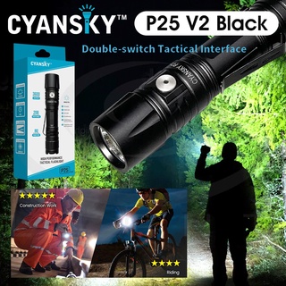 【錸特光電】CYANSKY P25 V2 3600流明 208米射程 強光 戰術手電筒 CREE XHP70.3 LED