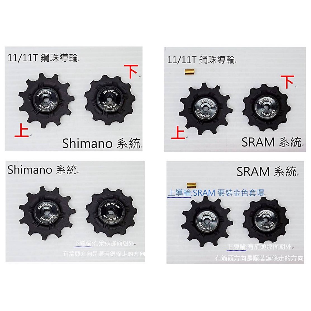 Tripeak 11/11T 鋼珠導輪 適用Shimano 8.9.10.11速 SRAM 10.11速