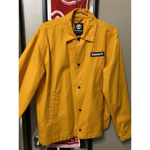 Timberland 男款深起士黃品牌標籤棉質工裝外套A2CCJ804