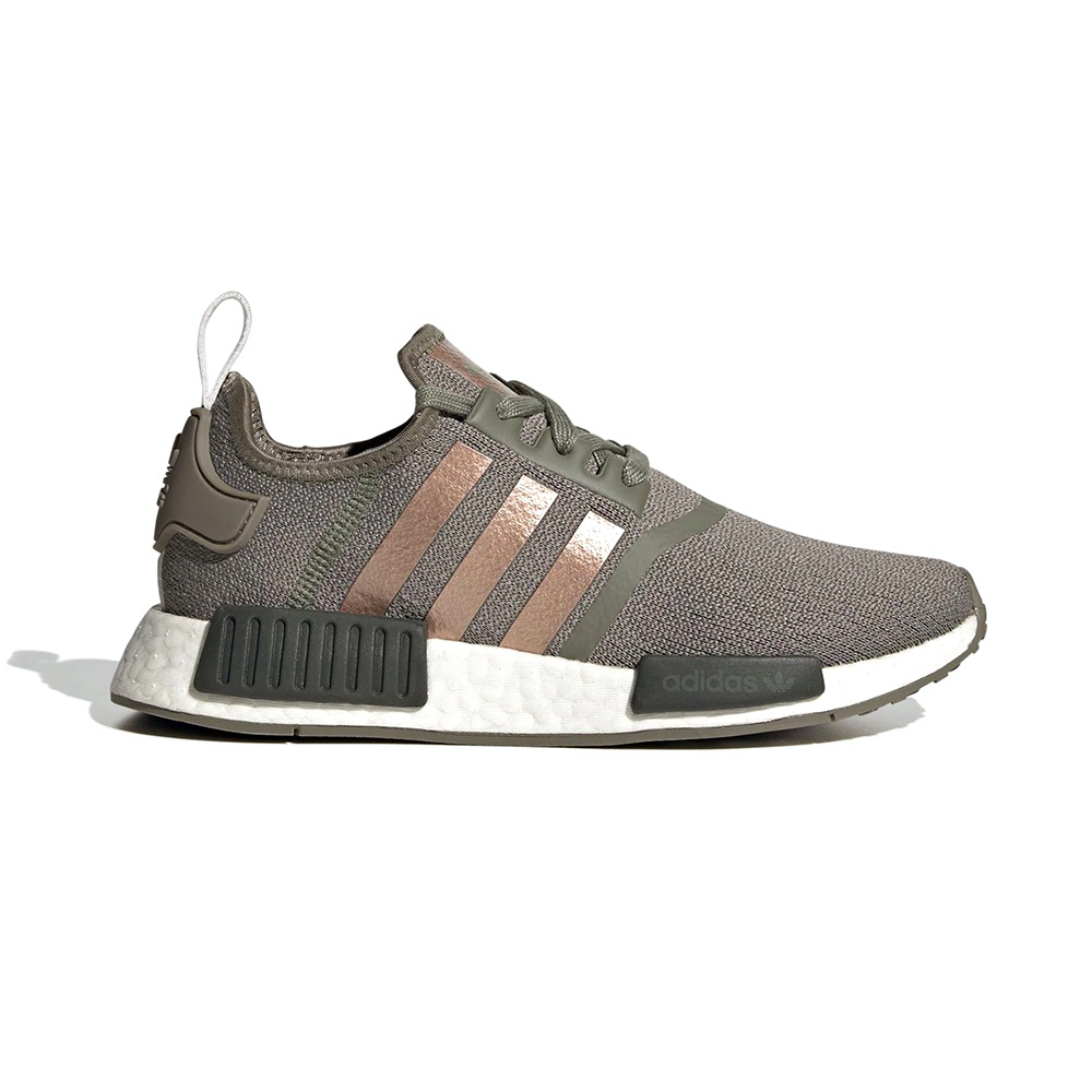 Adidas NMD_R1 boost 軍綠 金 女鞋 休閒 慢跑 FX8832