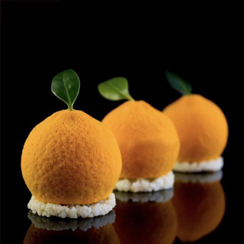 法式甜點義大利烘焙矽膠模具8連橘子水果慕斯蛋糕模