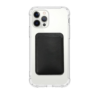 【 APIOU】優惠組合 iPhone 磁吸皮革卡夾防摔透明保護殼 現貨