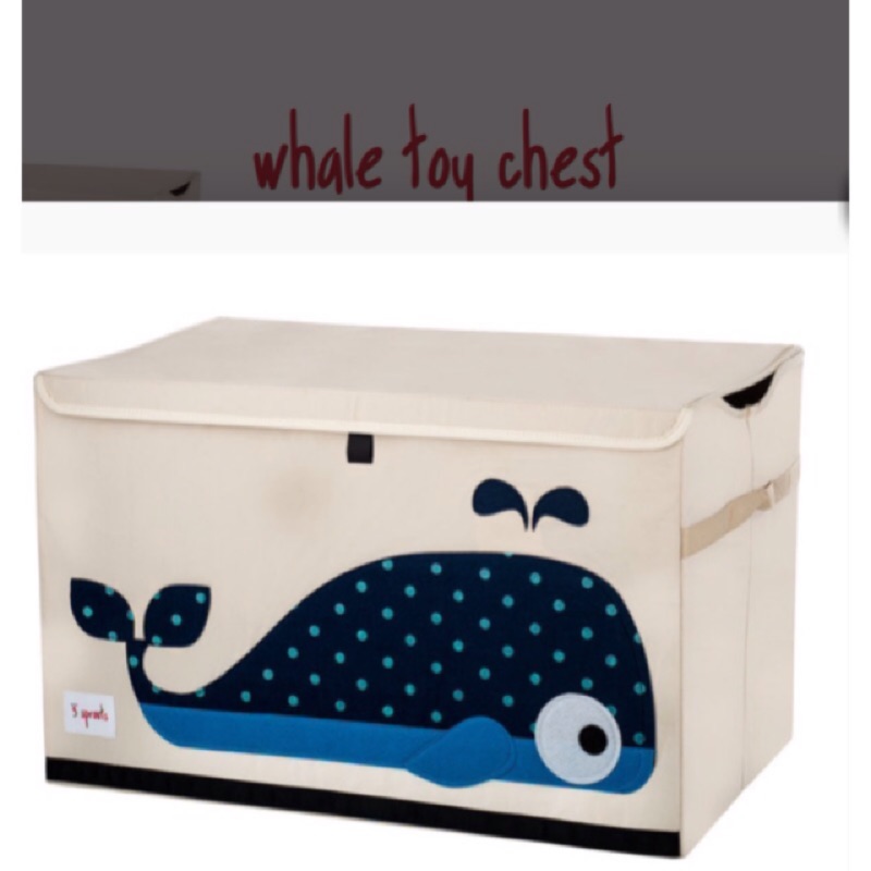 【加拿大 3 Sprouts】鯨魚玩具收納箱
