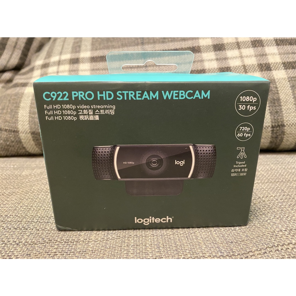 全新未拆免運Logitech 羅技 C922 Pro Stream HD網路攝影機 1080P 含腳架 直播視訊 原廠