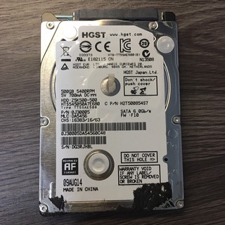 二手良品 HGST 500G 型號:HTS545050A7E680 5400轉 2.5吋硬碟 門市保固30天(H116)