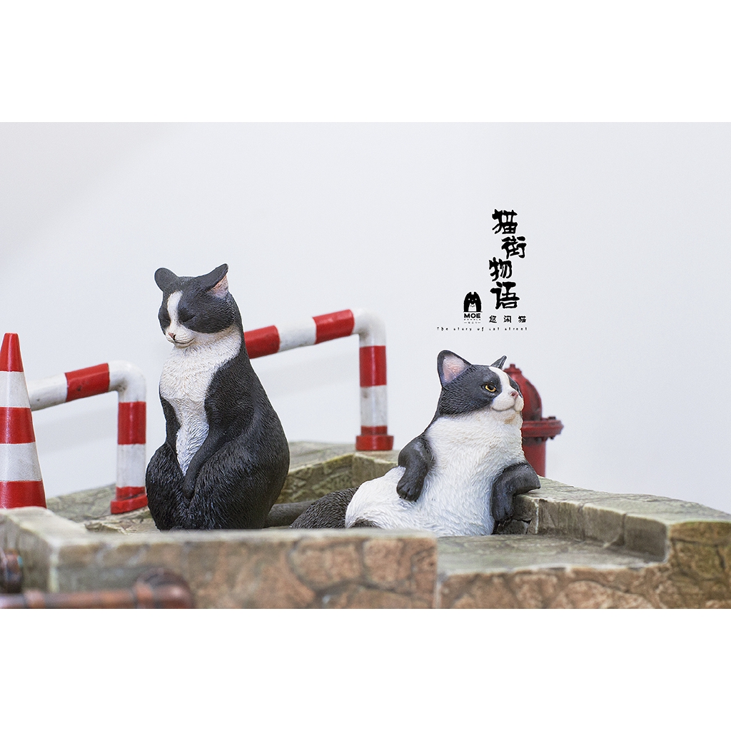 精品收藏 Moe Doublemoe 1 6 貓街物語之悠閑貓靜態動物模型貓咪模型手辦 蝦皮購物