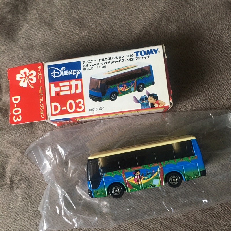 ［現貨］TOMY TOMICA 舊藍標 DISNEY 迪士尼 D-03 星際寶貝 史迪奇 BUS 巴士 藍