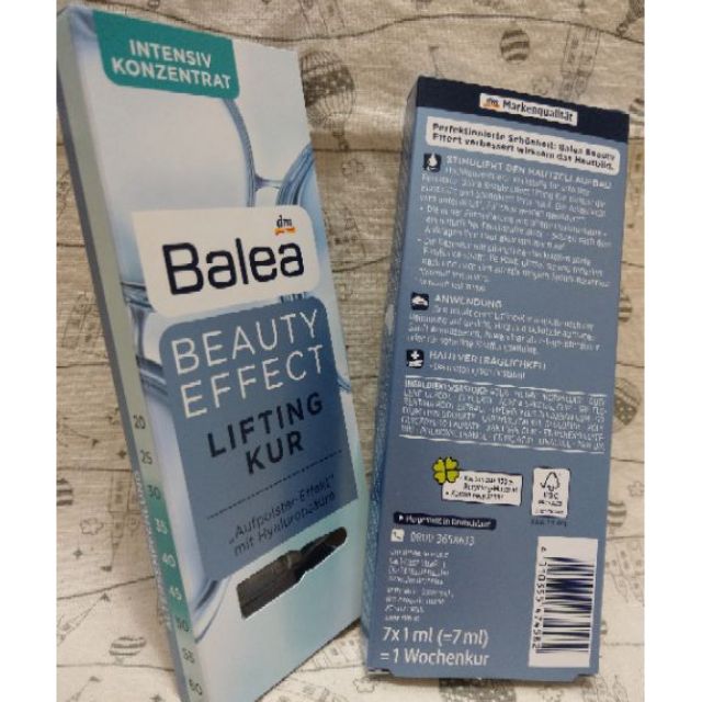 ✨新到貨✨新包裝✨-德國dm Balea 玻尿酸提拉緊緻濃縮精華安瓶 1ml/7支/盒