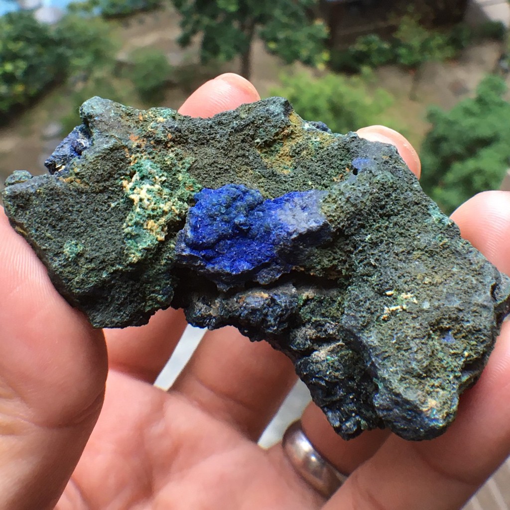 原礦 藍銅礦 共生孔雀石 104.2g