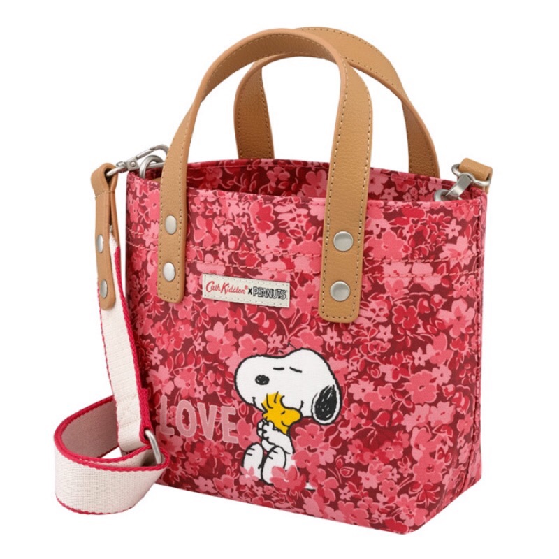 Cath Kidston 🌸 PEANUTS SNOOPY 史努比聯名款🌺 （紅色） 手提包 側背包