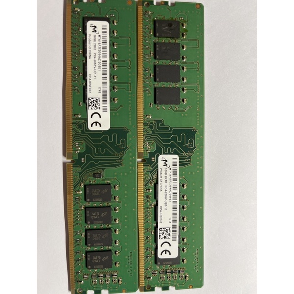 Micron 美光 原廠記憶體模組 桌上型電腦專用 DDR4 2666 16GB 容量