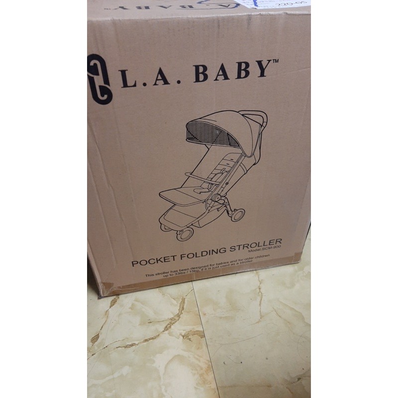 L.A. BABY SCM-900美國加州貝比摺疊嬰兒手推車（黃色）