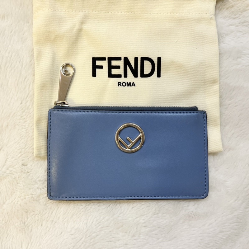 [二手] Fendi F is Fendi 零錢包 卡包 卡夾 藍色