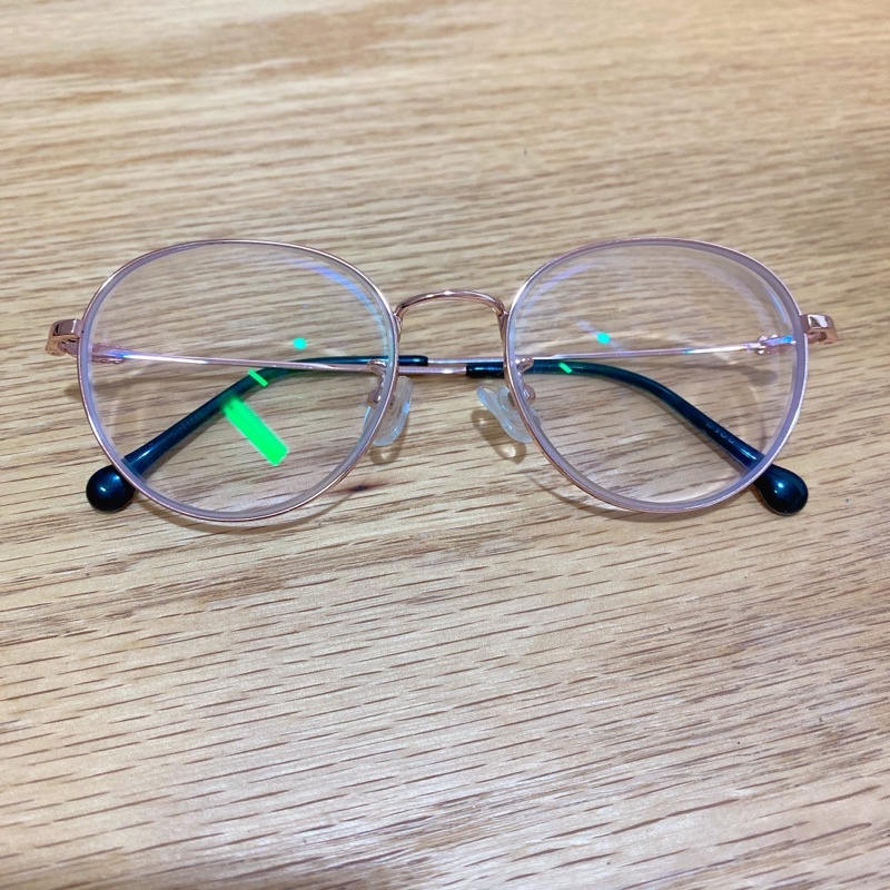 寶島眼鏡聯名SOUSOU二手玫瑰金眼鏡無盒僅售眼鏡本身