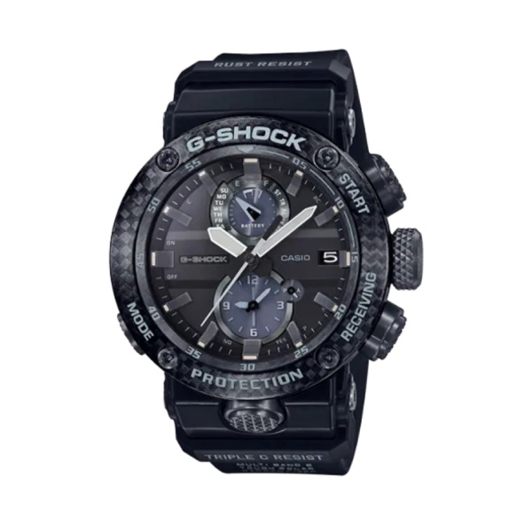 【CASIO G-SHOCK】強悍碳纖維太陽能藍芽智慧飛行腕錶-黑 GWR-B1000-1A