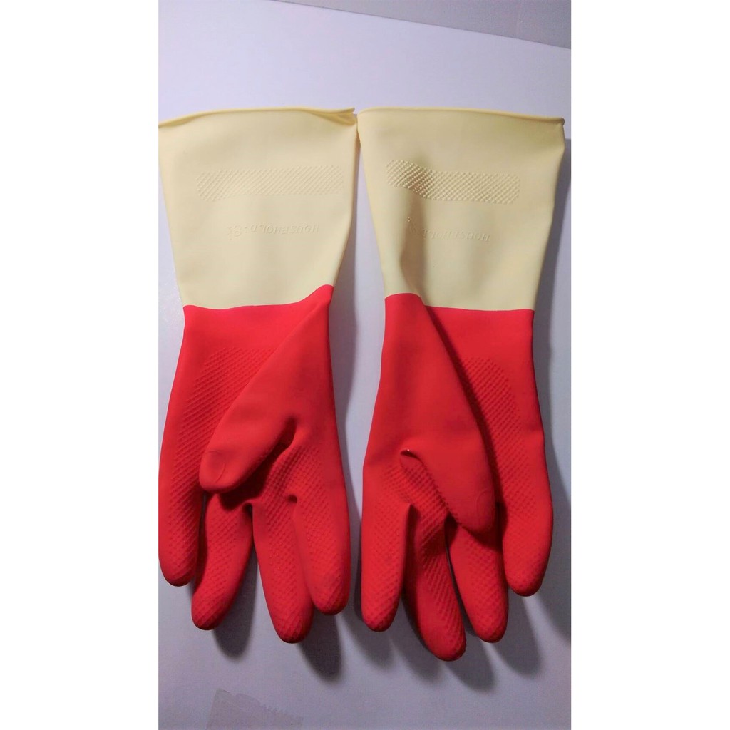 護手套 手套 康乃馨特殊處理 家庭用手套 洗碗手套 乳膠手套 清潔用手套 雙色