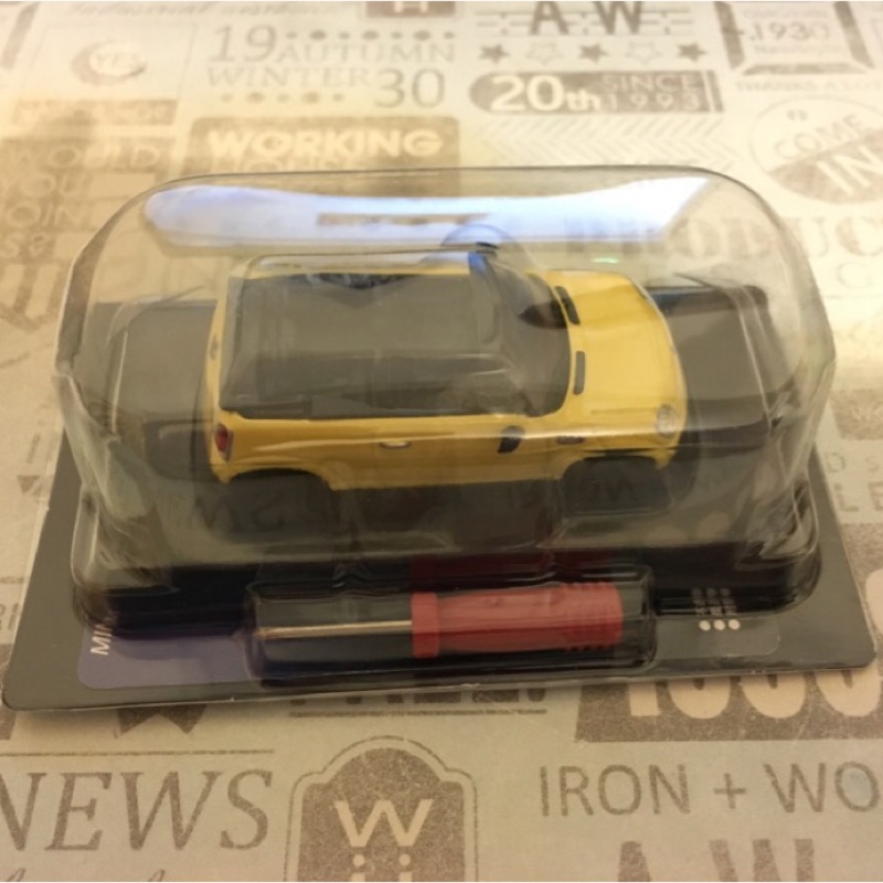 全新現貨7-11 絕版Mini Cooper 經典黃敞篷跑車