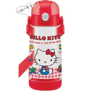 ♡松鼠日貨♡日本 skater 正版 kitty 透明 直飲式 水壺 480ml