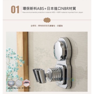 🔥臺灣現貨🔥超強力吸盤電鍍蓮蓬頭座架360度調整 無痕吸壁 輕鬆安裝免打孔 電鍍材質防水防鏽 耐重8kg 黏性吸盤吸附強