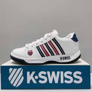 K-SWISS EADALL 女生 白 紅藍 皮革 舒適 運動 休閒鞋 91353194