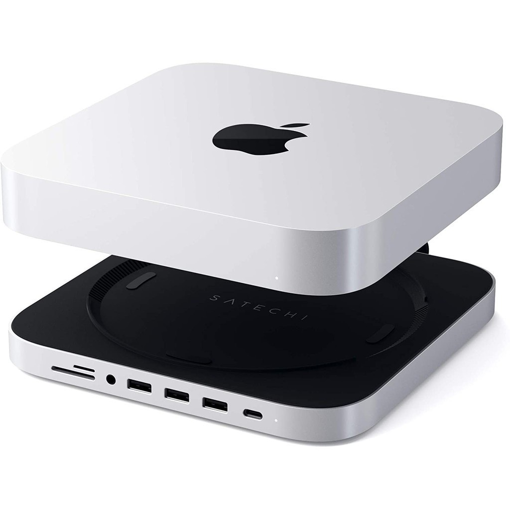 Satechi Stand Hub Mac Mini 專用 USB-C 鋁質 擴充底座 SD記憶卡 M1