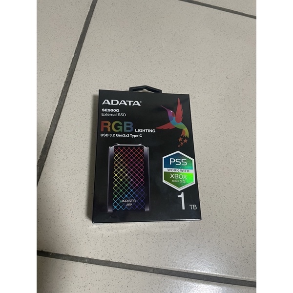 Adata威剛 SSD外接硬碟 SE900G 1TB USB3.2 RGB PS5 XBOX