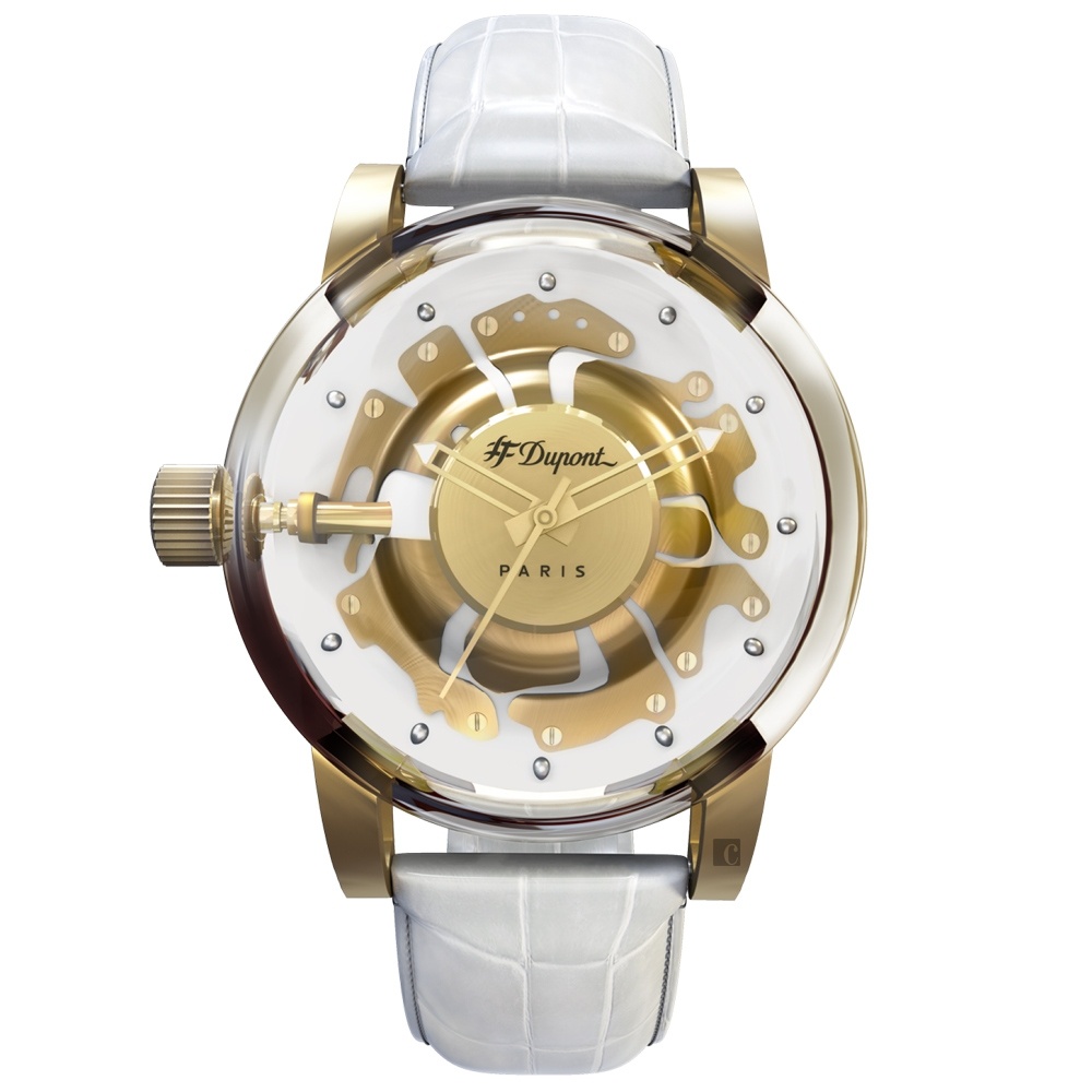 【高雄時光鐘錶】S.T. Dupont 都彭 HYPERDOLME 065130F 43mm 皮革 男錶手錶商務錶