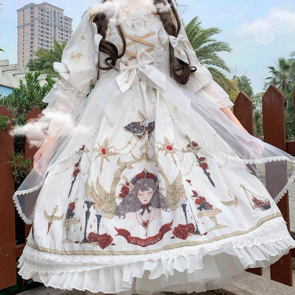 日系洋裝洛麗塔洋裝裙子夢境少女OP日系軟妹lolita連衣裙