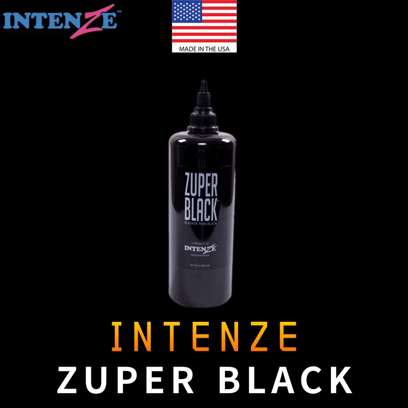 美國INTENZE ZUPER BLACK黑色色料*12oz 適合傳統*刺青色料 紋身顏料 刺青墨水 紋身色乳 刺青黑墨