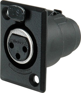 Switchcraft D3FBAU XLR / CANNON 鍍金 平衡母座 連接座 x1個