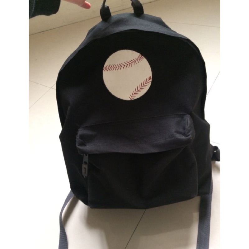 ASOS 國外訂購 二手 後背包 logo 絕品 棒球 風格 休閒 黑色 背包