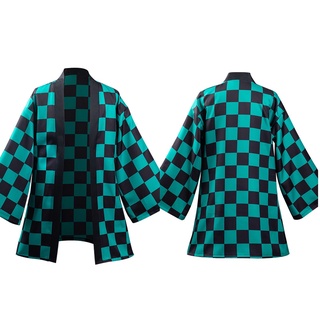 鬼滅之刃灶門炭治郎 Cosplay 服裝萬聖節嘉年華套裝帶耳環
