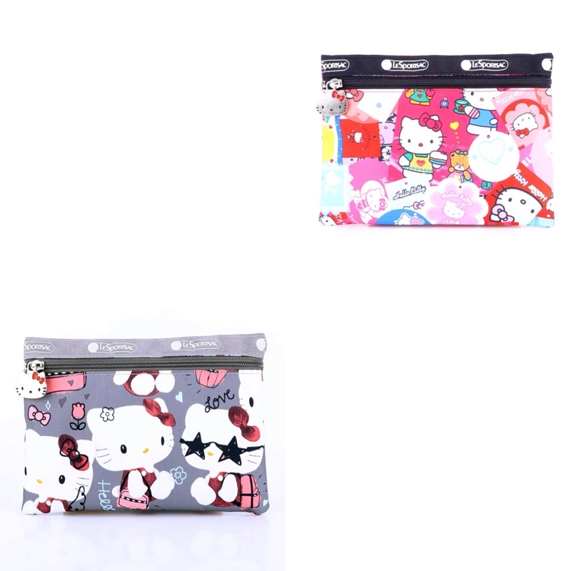 ♥ 小花日韓雜貨 ♥ -- 可愛kitty 聯名 lesportsac 收納小包