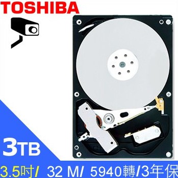 Toshiba AV影音監控 3TB 3.5吋 硬碟 DT01ABA300V