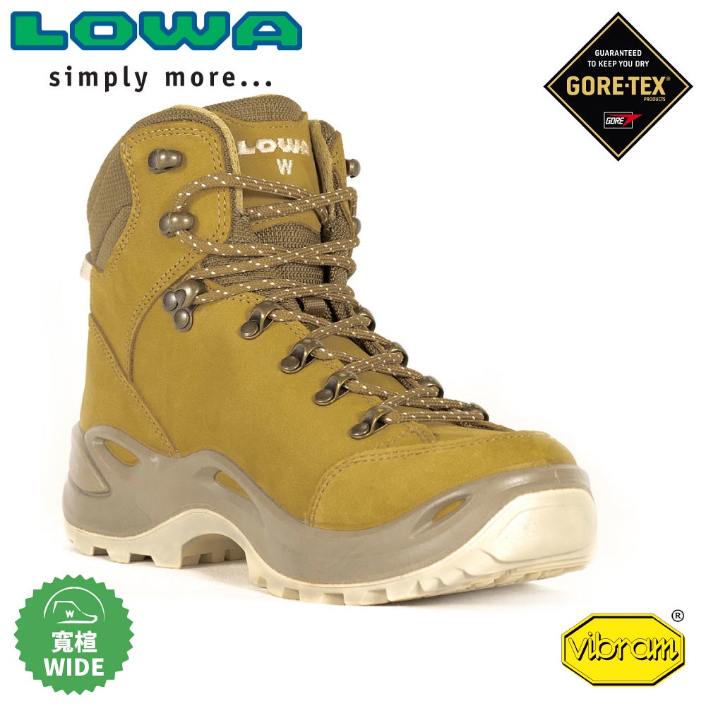 【LOWA 德國 女 寬楦 GTX MID 5中筒多功能健行鞋《向陽黃 》】LW520917/登山鞋