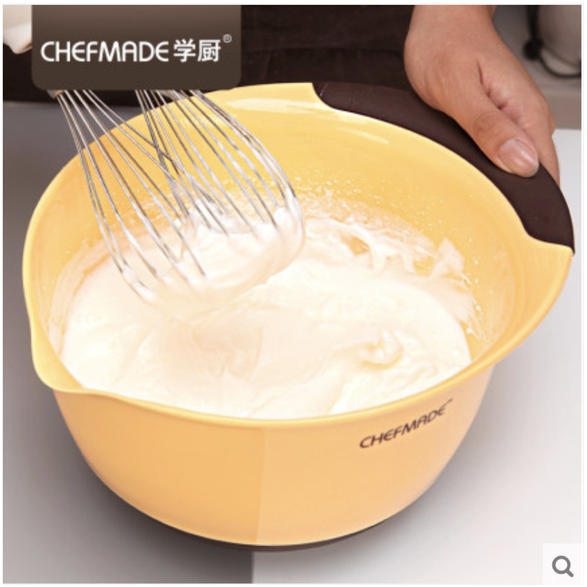 (烘焙小當家)Chefmade學廚WK9428烘焙工具 小號加深加厚PP塑料打蛋盆家用硅膠防滑蛋糕洗菜盆防飛濺