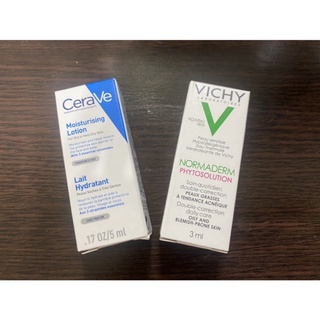 CeraVe適樂膚長效清爽保濕乳5ml+VICHY薇姿水楊酸植萃奇蹟精華3ml